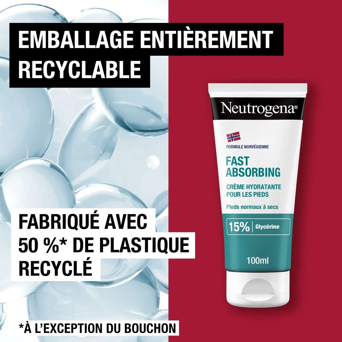 Neutrogena Absorption Rapide Crème Hydratante Pieds Secs 100ml – Image 8