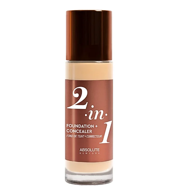 Absolute New York 2in1 Foundation & Concealer Cool Porcelain 35ml – Image 2